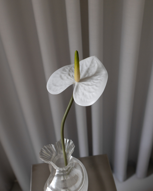 Artificial Lifelike Anthurium, Hvid